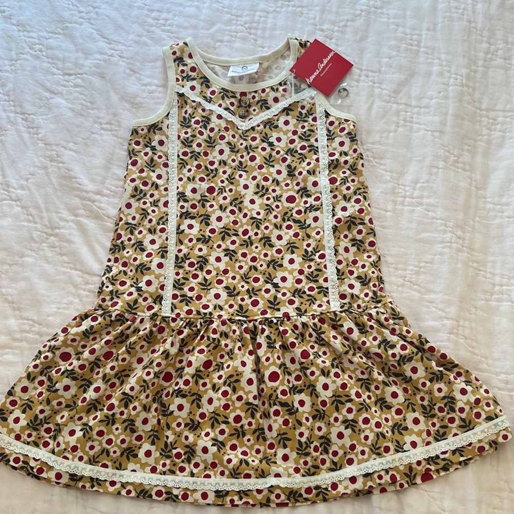 New with tag Hanna Andersson little floral dress/top, size 110 (size 5)